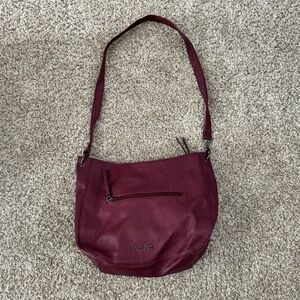 Elegant Jessica Simpson Shoulder Bag Purse Burgundy Shoulder Bag